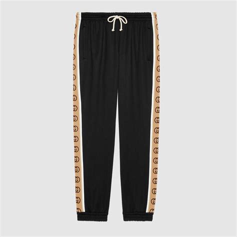 gucci jogging bottoms|gucci side stripe track pants.